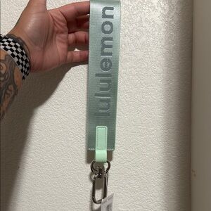 DISCONTINUED! Lululemon mint moment/ pitch blue Keychain